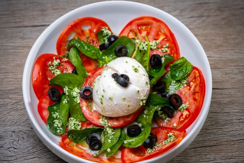 Caprese panini with fresh mozzarella and tomatoes